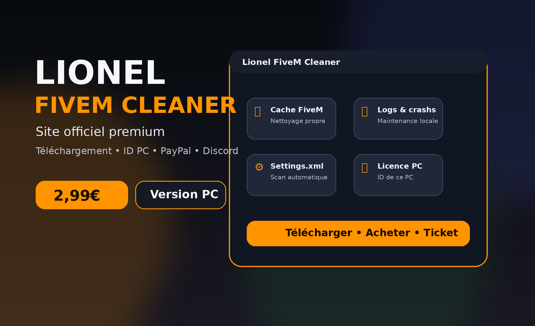 Interface Lionel FiveM Cleaner
